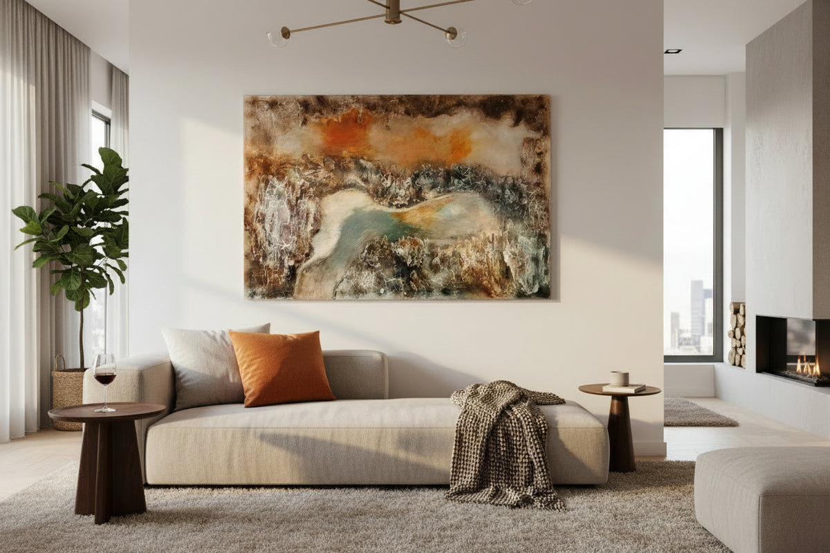 "Dyvigs stille favn" Str. 100 x 150 cm