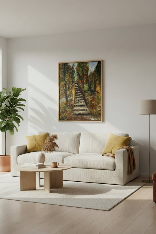 "Trappen gennem skoven" Str. 80 x100