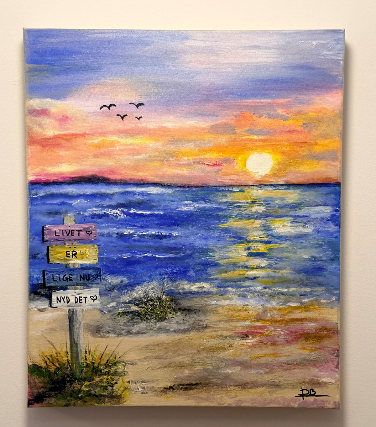 "livet-er-lige-nu" Str. 50 x 60 cm